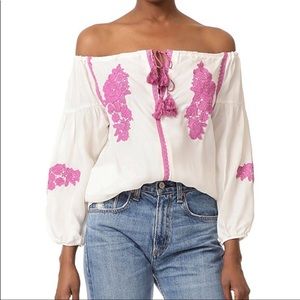 Line & Dot / Revolve Alicia OTS Boho Blouse Sz S